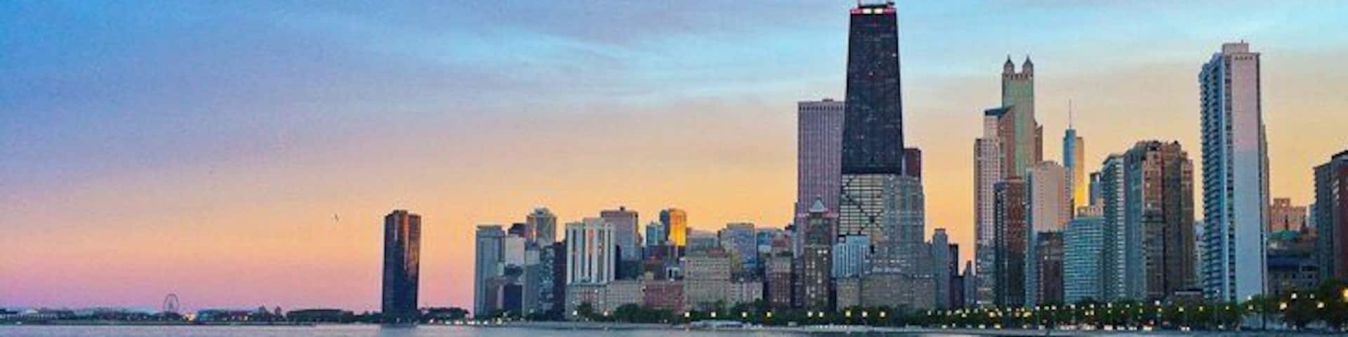 Great view of Chicago from this #beach #architecture #goldenhour
