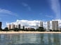 From the gay beach at Kathy Osterman Beach looking towards Chicago's Edgewater neighborhood! On the left is remaining building of the historic Edgewater Beach Hotel complex! #LifeAtExpedia