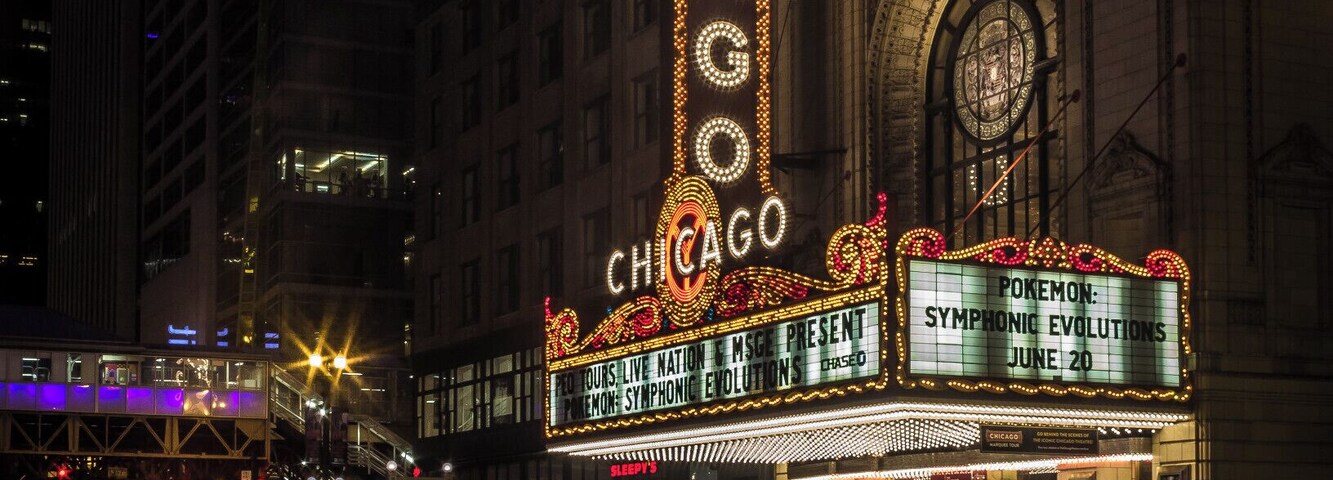 Iconic signage in Chicago. It's best to go when it's all lit up for the best shots. It was quite a rainy night in Chicago when I tried to take this shot.