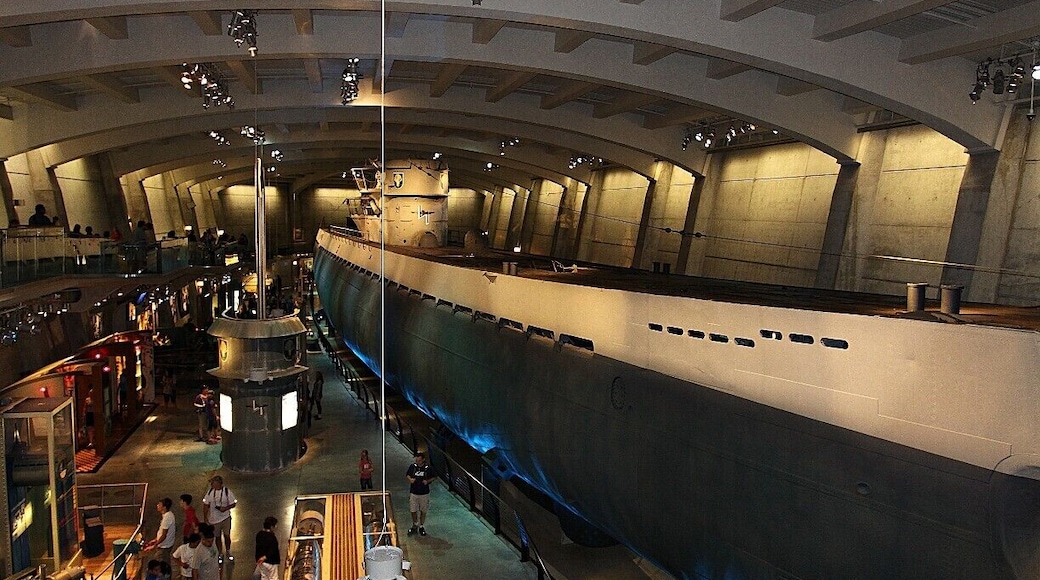 On June 4, 1944, a German submarine known as U-505 was prowling off the coast of West Africa on a hunt for American and Allied ships, when depth charges from the USS Chatelain blasted the dreaded U-boat out of hiding.
It was the end of a violent run for U-505, which had terrorized the Atlantic Ocean as part of a massive U-boat campaign that almost altered the outcome of World War II.
The Museum of Science and Industry invites you to step inside the real U-505—the only German submarine in the United States, and, now, a national memorial to the 55,000 American sailors who gave their lives on the high seas in WWI and WWII.