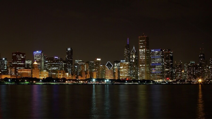 Chicago city lights