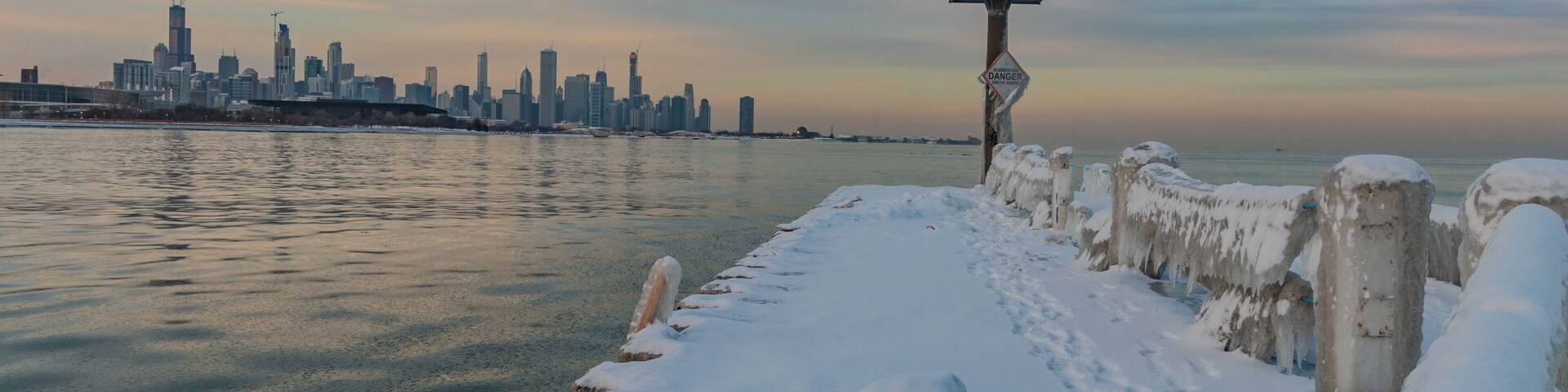 Sunset over Chicago skyline. View from 31st St Beach #lifeatexpedia #perspectives