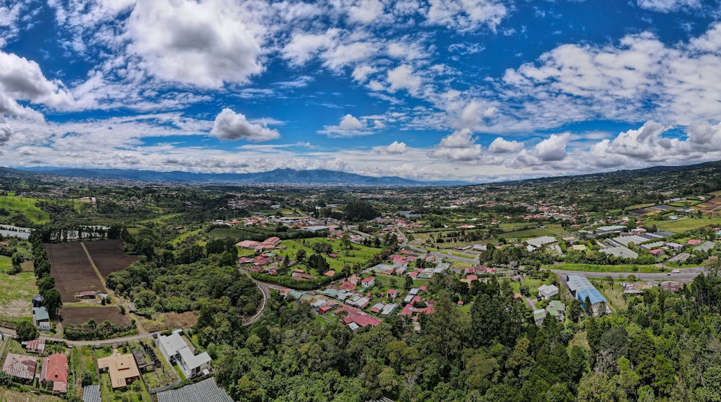 Aerial View of Ruta 32, San Luis, Heredia and San Jose, Costa Rica