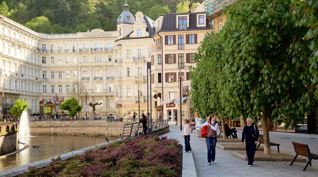 Karlovy Vary som viser elv eller bekk og by