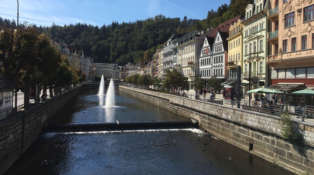Mineral water Mecca. Karlovy Vary, Czech Republic.