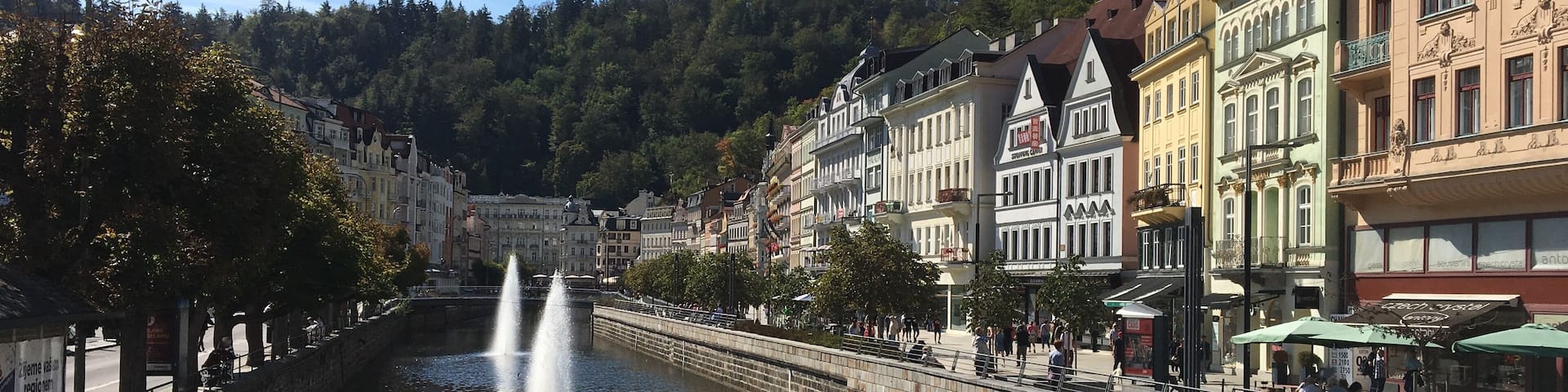 Mineral water Mecca. Karlovy Vary, Czech Republic.
