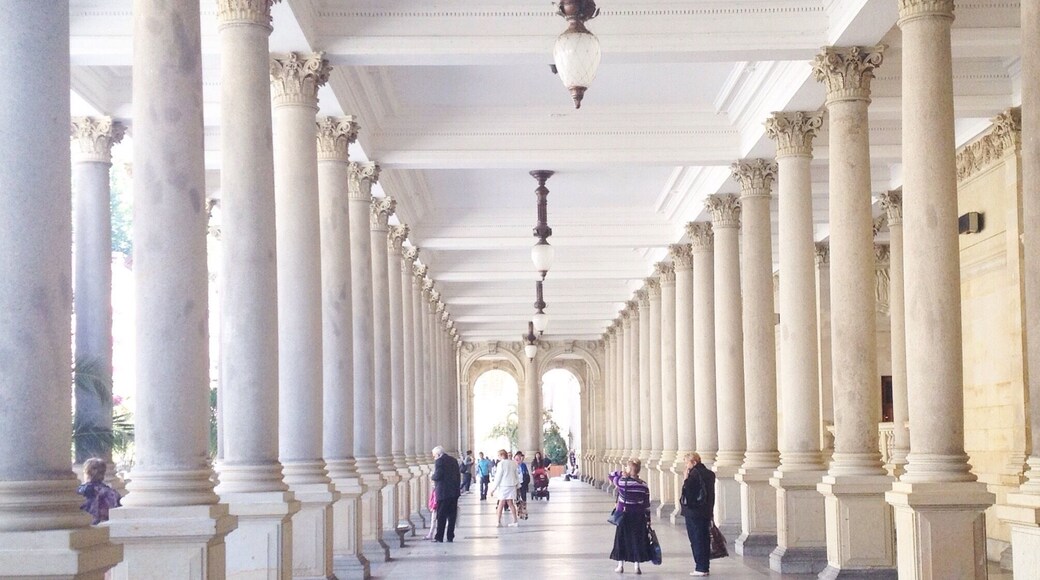Karlovy Vary Mill Colonade with its beautiful architecture makes it the citys most atractive sight