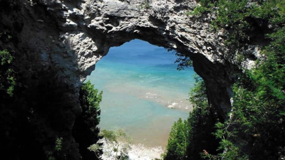 Arch Rock is very aptly named, and it makes for a pretty perfect photo op! The best way to get to it is by taking the horse and carriage tour ride, as this is a stop. If I recall correctly you have about 15 minutes to try to elbow your way past the gathered crowds!