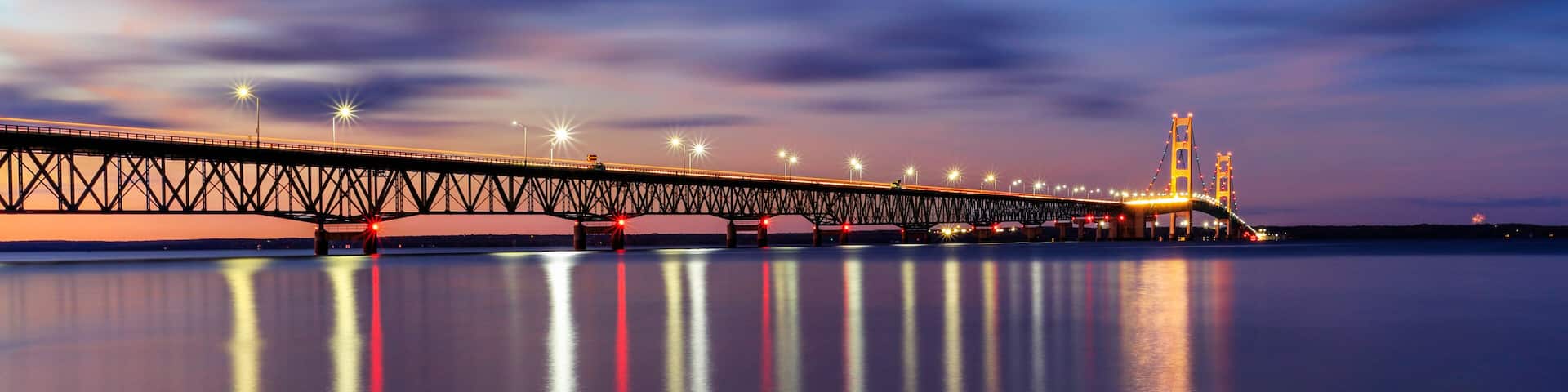 Mackinac Bridge in Twilight