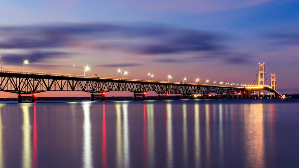 Mackinac Bridge in Twilight