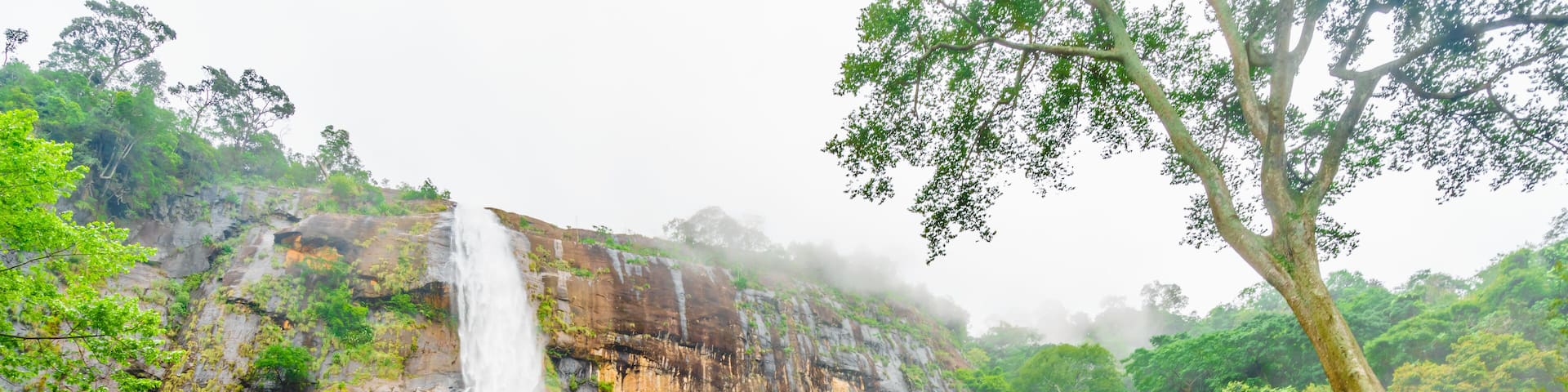 View on Diyaluma water fall Sri lanka located betwenn Wellawaya and Haputale