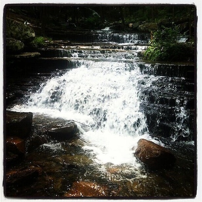 Collins Creek Waterfall. It is located off Ark 25 in Heber Springs. Right before the fish Hatchery. It was nice and cool and wonderful to wade in. #waterlust