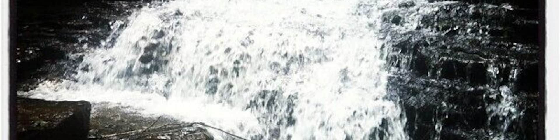 Collins Creek Waterfall. It is located off Ark 25 in Heber Springs. Right before the fish Hatchery. It was nice and cool and wonderful to wade in. #waterlust