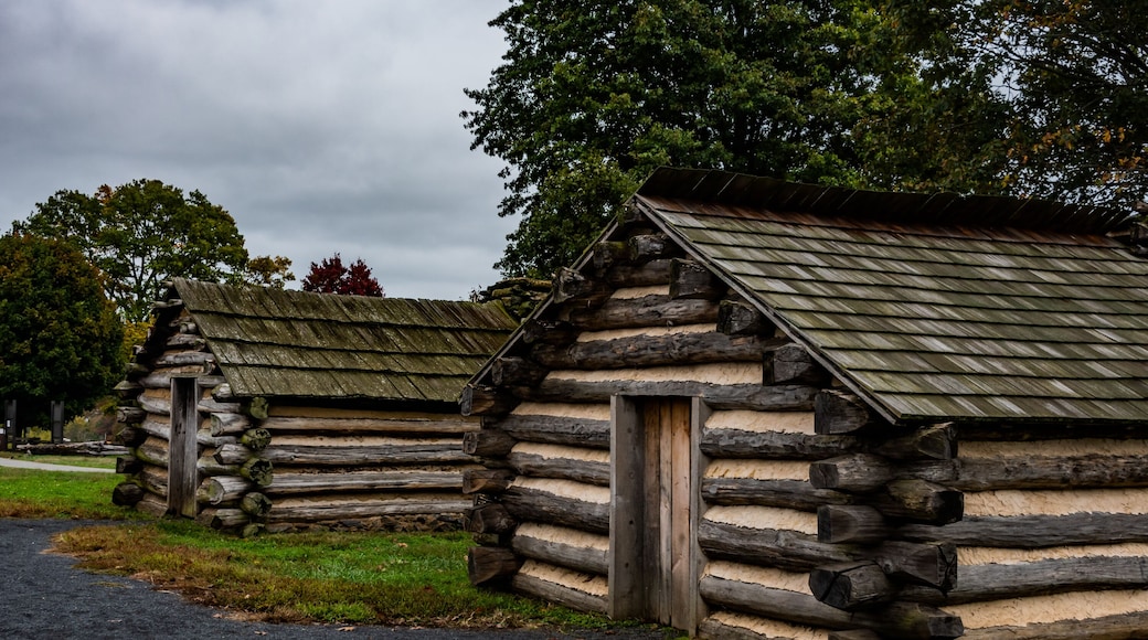 Valley Forge Huts on a Cloudy Autumn Day, Valley Forge National Historical Park, Pennsylvania, USA