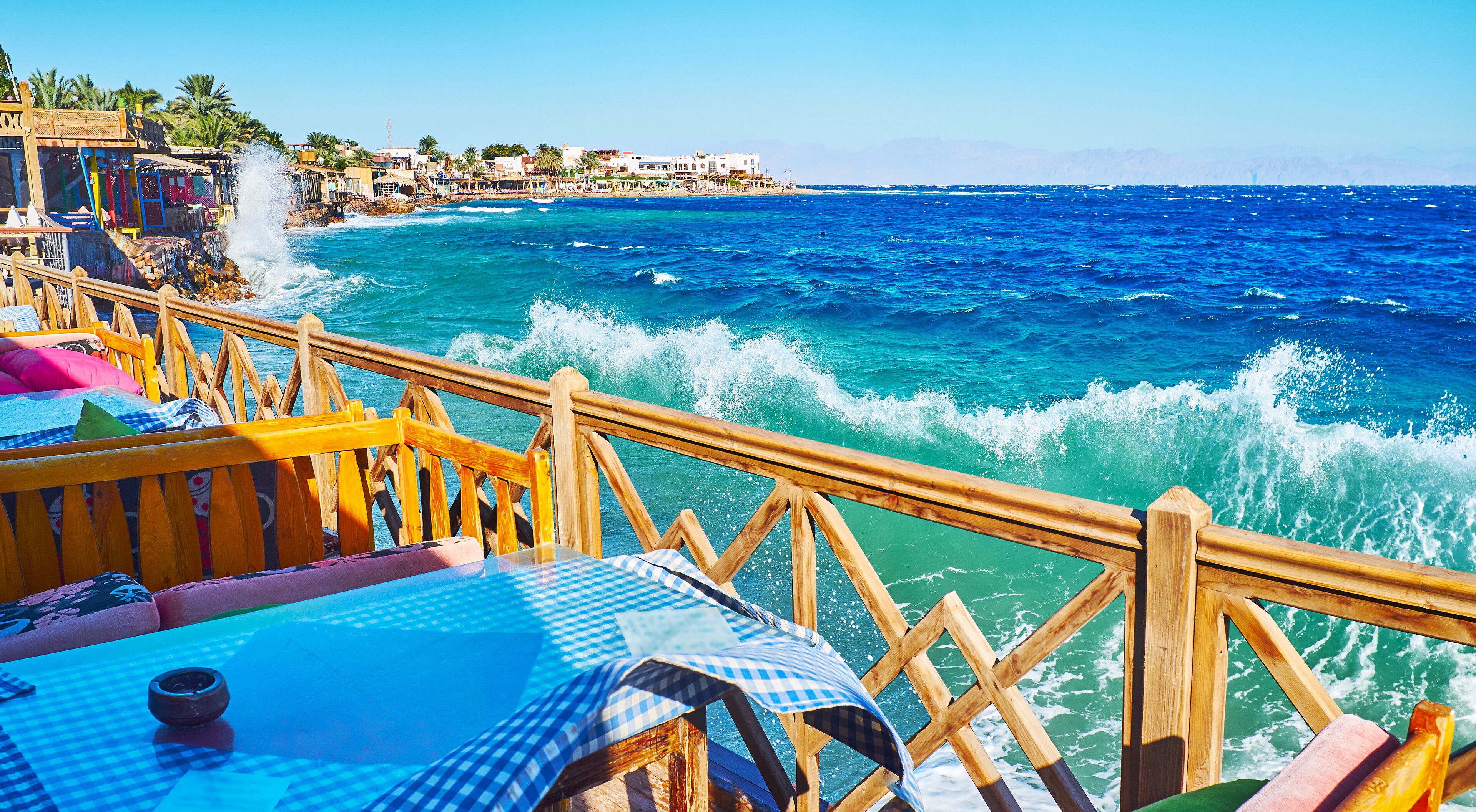 The windy stormy weather in Dahab, Sinai, Egypt
