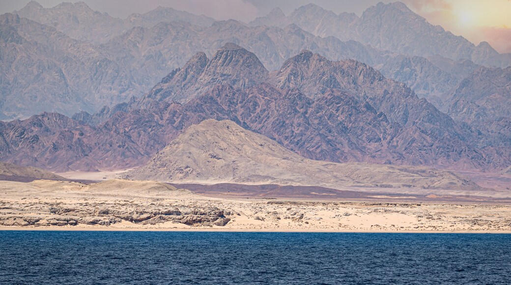 sinai mountains on the red sea riviera. Amazing Sunrise at Sinai Mountain, Beautiful dawn in Egypt, Beautiful view from the mountain