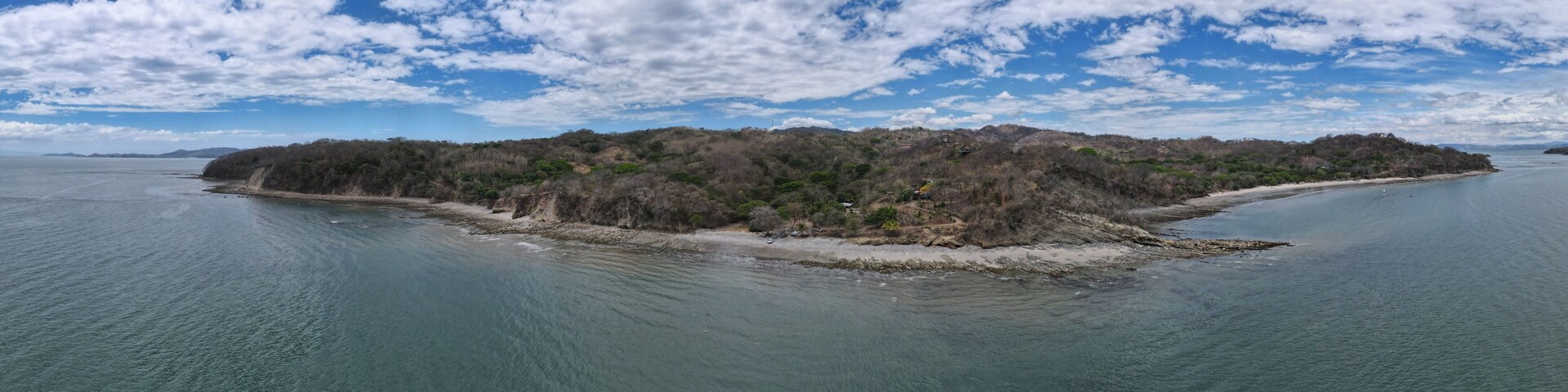 Aerial View of Isla San Lucas and Playa Blance in the Golfo de Nicoya, Costa Rica