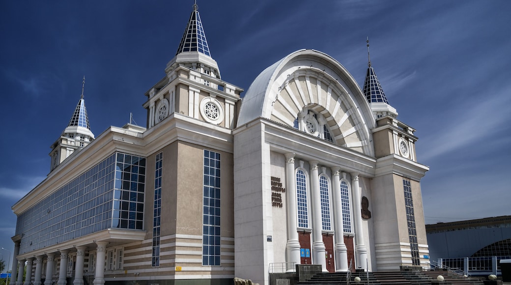 Kostanay, Republic of Kazakhstan-may 24, 2019, the building of the regional Kazakh drama theatre named after Ilyas Omarov