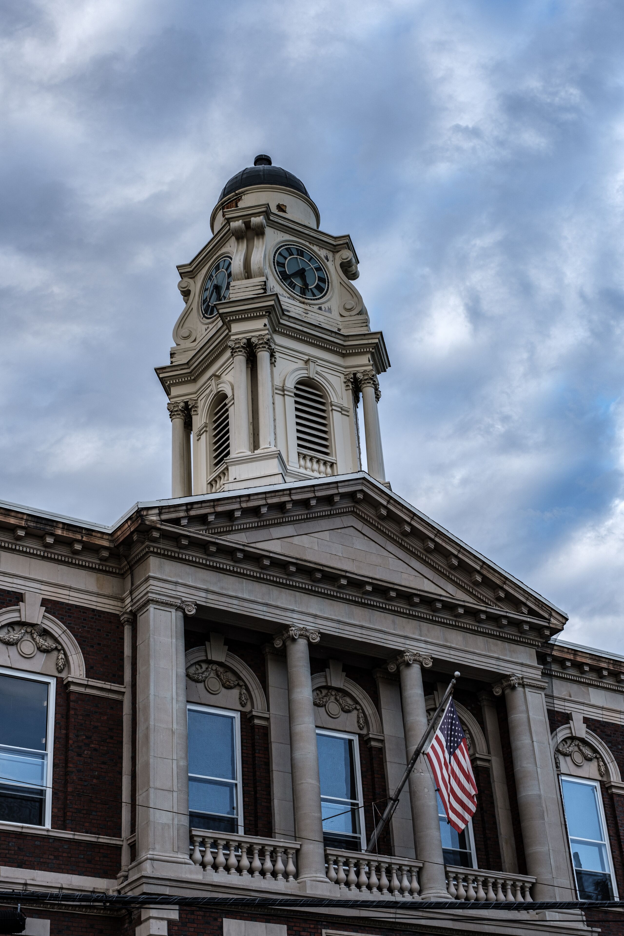 Town Hall of Irvington, NY clock tower