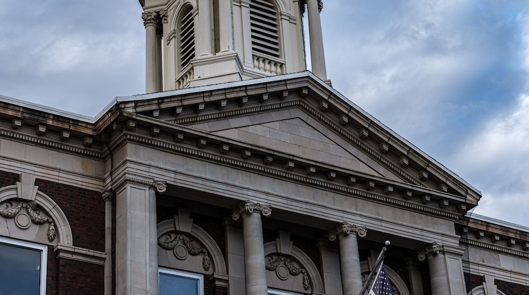 Town Hall of Irvington, NY clock tower
