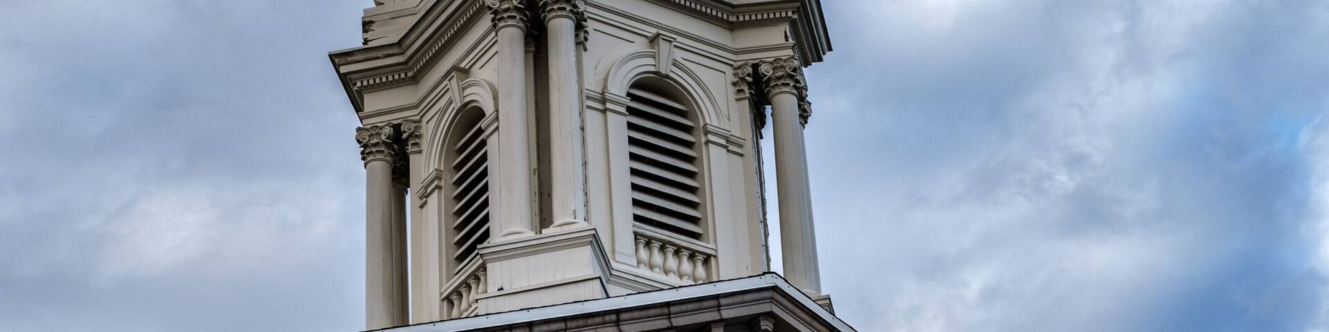 Town Hall of Irvington, NY clock tower