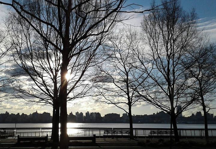 NYC sendo vista do lado de cá. Detalhe importante: -4°C.