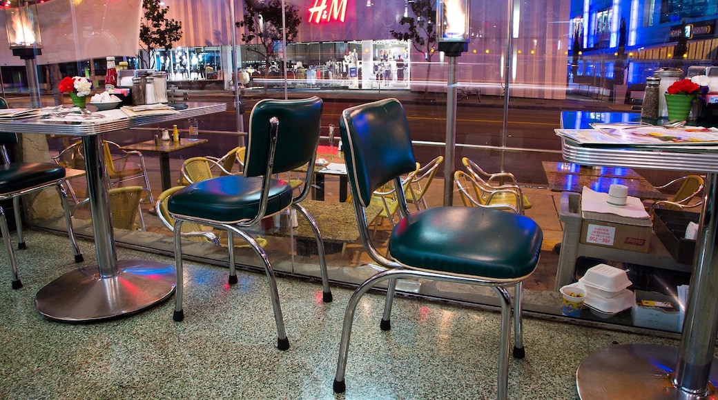 Hollywood which includes cafe lifestyle and interior views