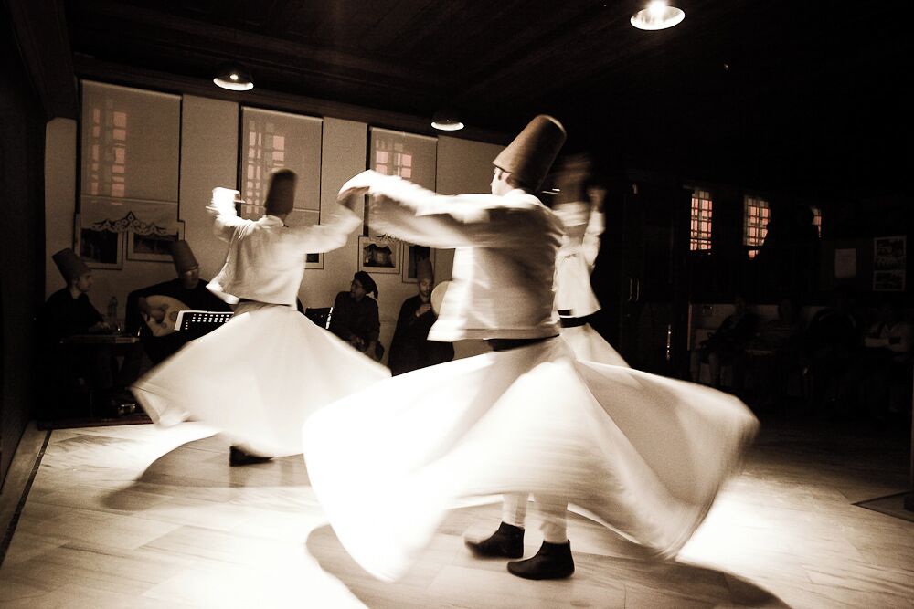 The Whirling Dervishes. 

There truly is nothing like it that I have seen. Such grace. Such dedication. Such simplicity.

Witnessing such a ceremony, like the one here in Old City Istanbul, can be seen in a few places throughout Turkey, but they originate in Konya.

The Museum, mausoleum and mosque of Rumi in Konya is something everyone should stop and explore when going thru Konya.