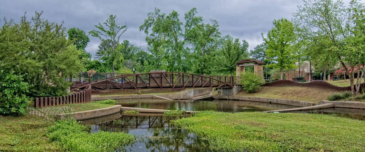 Homewood City Park with reflection on the creek