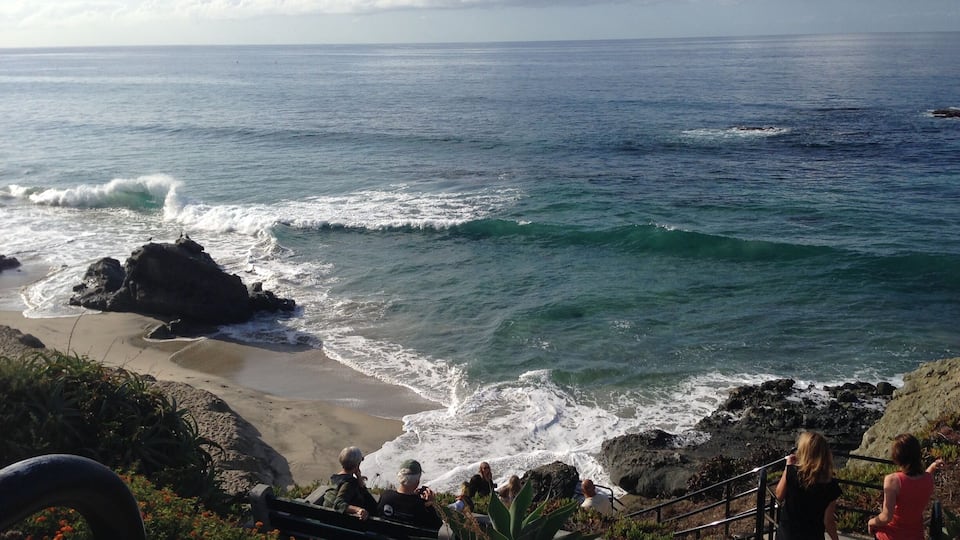 Another one of Laguna's cove. Parking is dependent on time. This is down the street from many shops and food places.