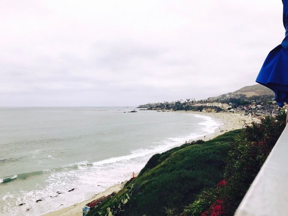 Overcast but still a great view at The Cliff Restaurant in Laguna Beach! Great food. 