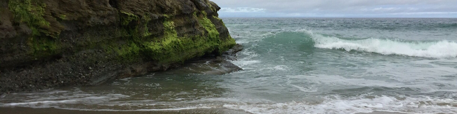 The end of the walk on the beach