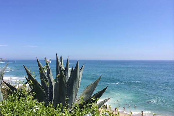 Typical sunny beach day at Laguna Beach, California