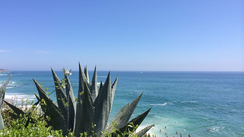Typical sunny beach day at Laguna Beach, California