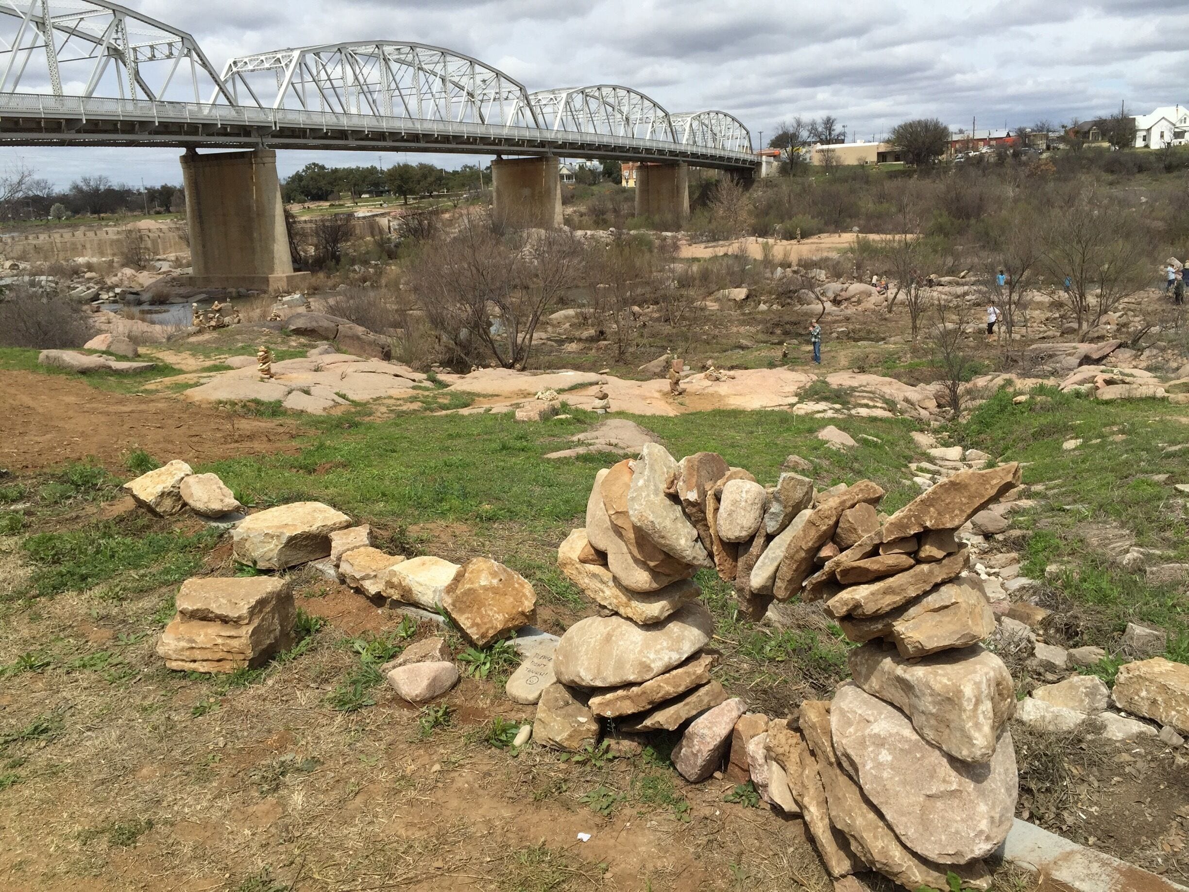 Annual Rock Stacking Festival along the Llano River.