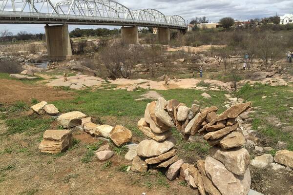 Annual Rock Stacking Festival along the Llano River.