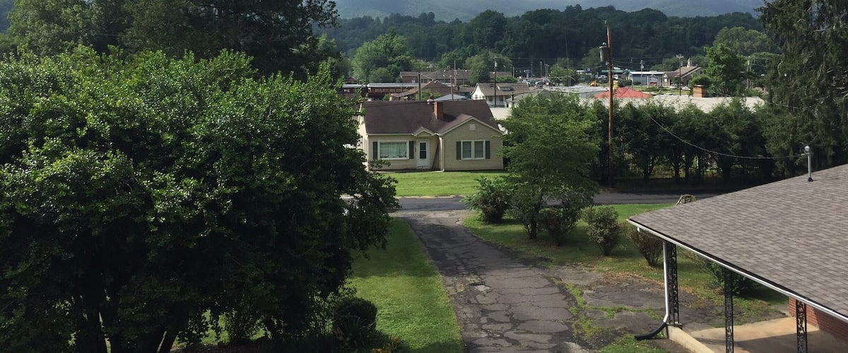 The peaceful view of Bryson City, NC.