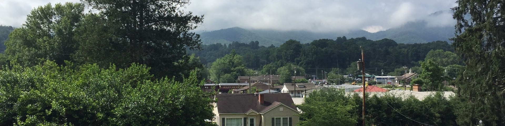 The peaceful view of Bryson City, NC.