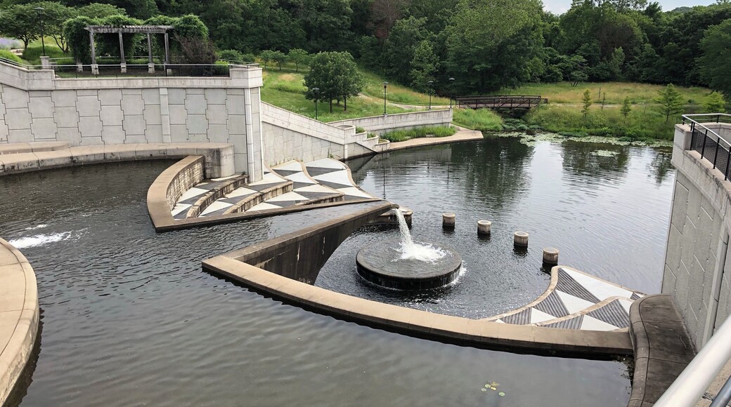 Awesome design and a great place for a quick walk around the lake