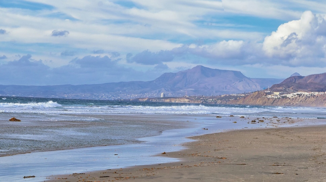 La Mision Valley landscapes and Beach in Mexico on the West Coast a small canyon near the Pacific Ocean that houses the Door of Faith and Buena Vida Orphanage, South of Tijuana, Mexico.