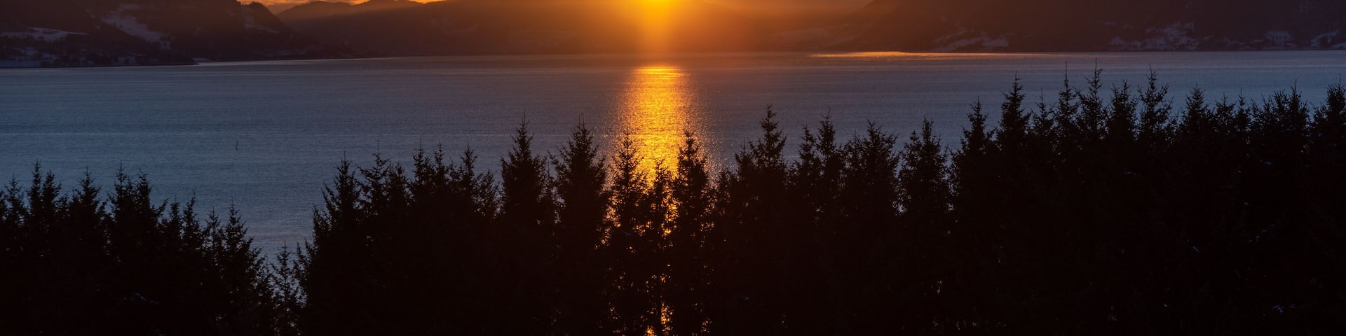 Sunset over Orkanger, Norway