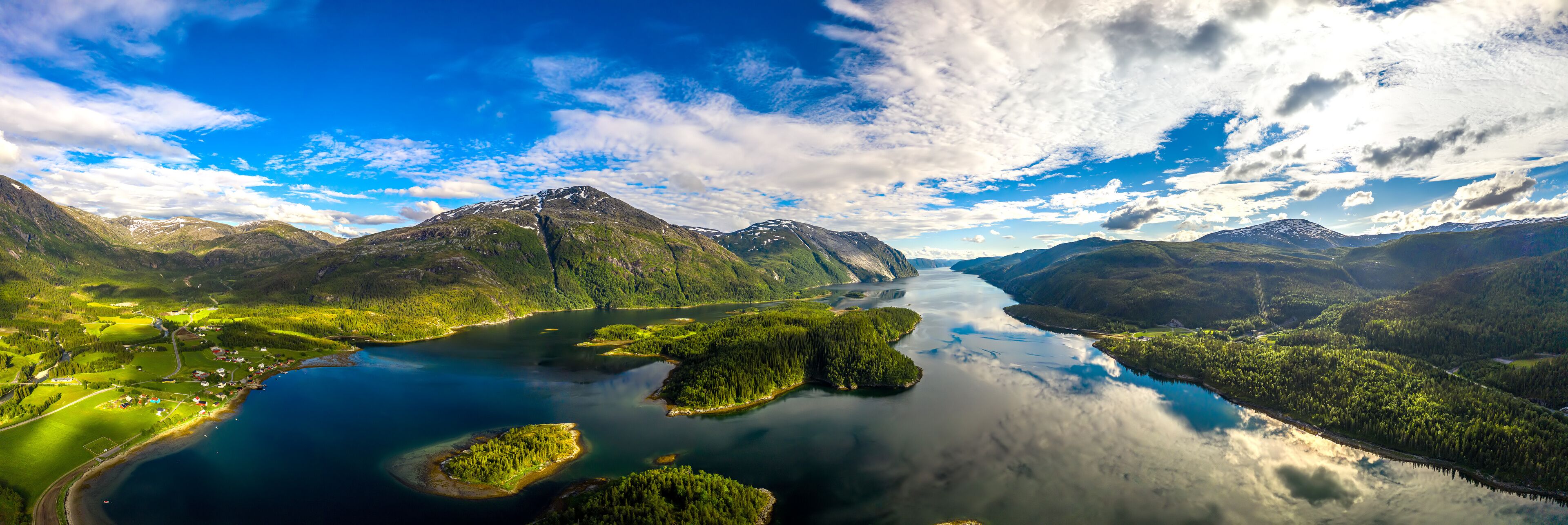 Panorama Beautiful Nature Norway.