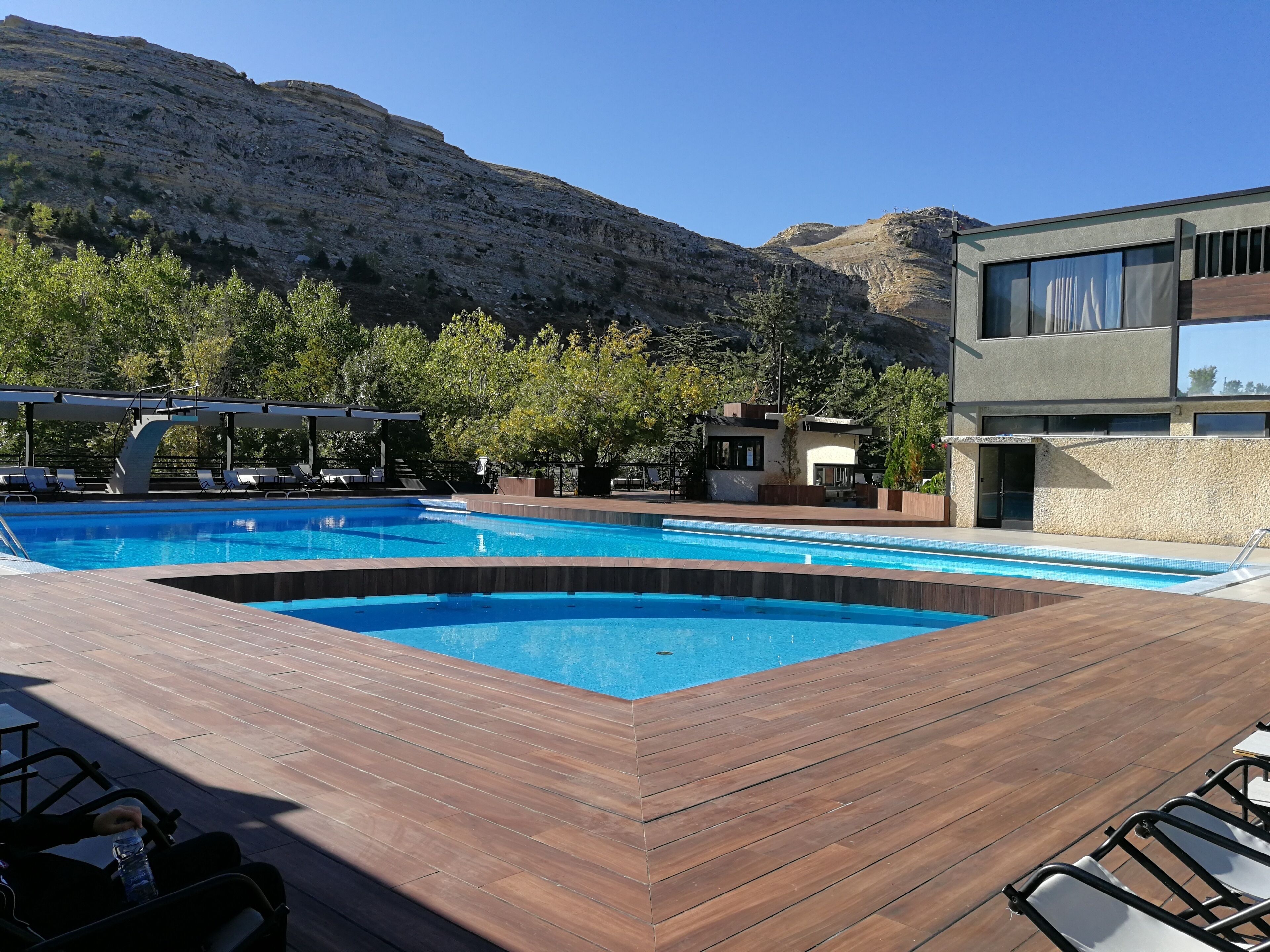 Swimming pool at about 1700m of altitude in the most beautiful mounts of Lebanon 