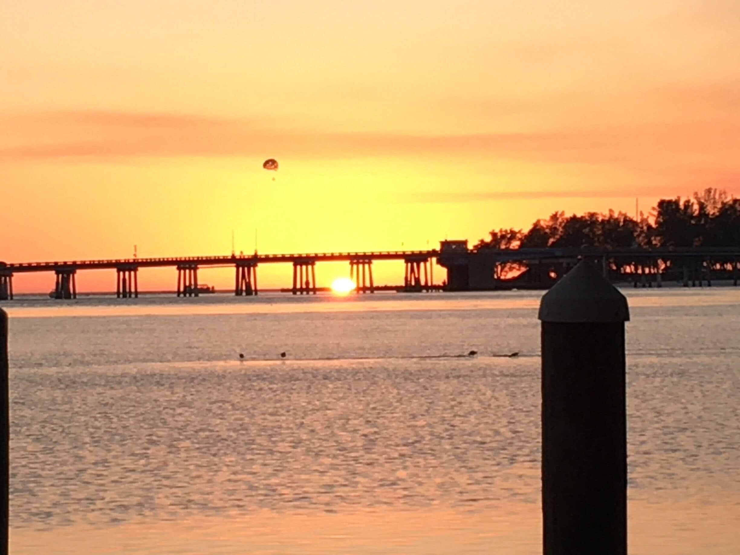 This game is the sunset view of the bridge between Anna Maria island and Longboat Key from Jewfish Key