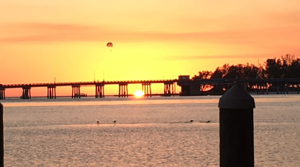 This game is the sunset view of the bridge between Anna Maria island and Longboat Key from Jewfish Key