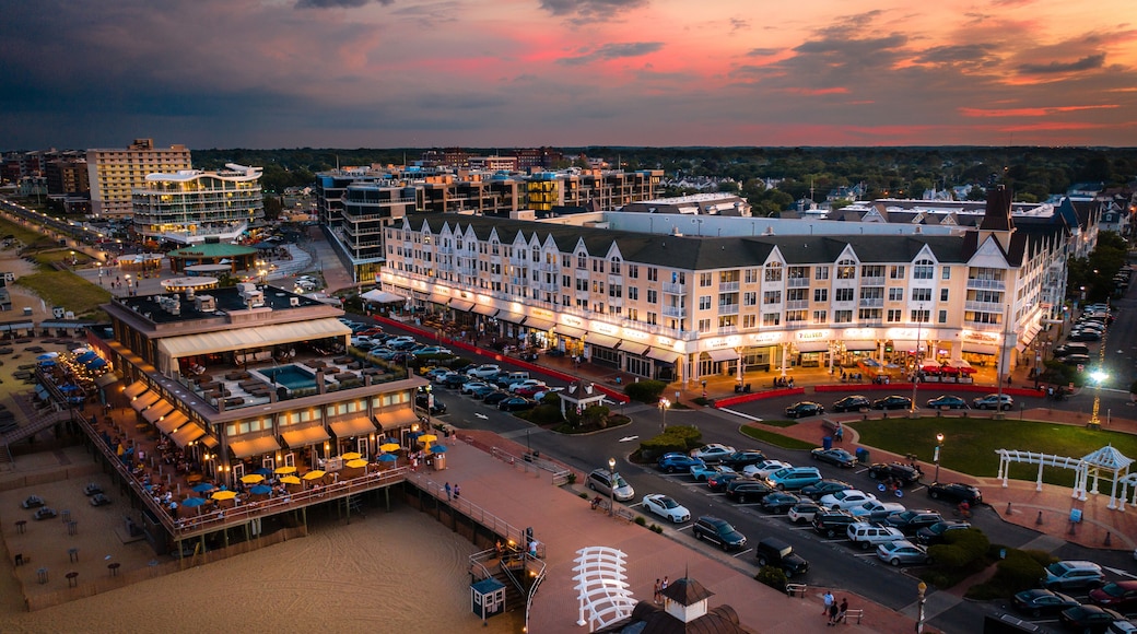 Aerial Sunset in Pier Village Long Branch New Jersey
