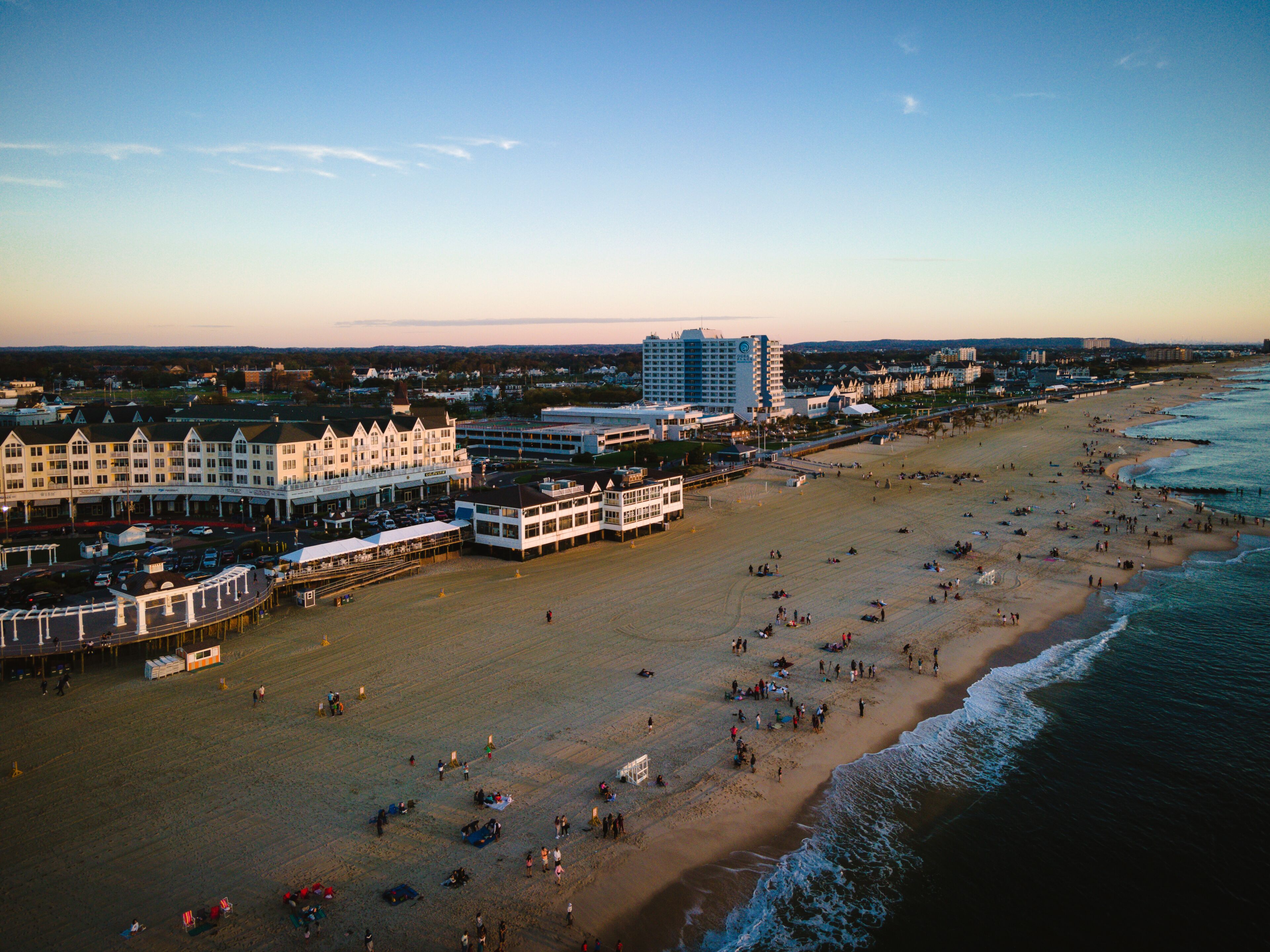 Aerial of Pier Village Long Branch Beach