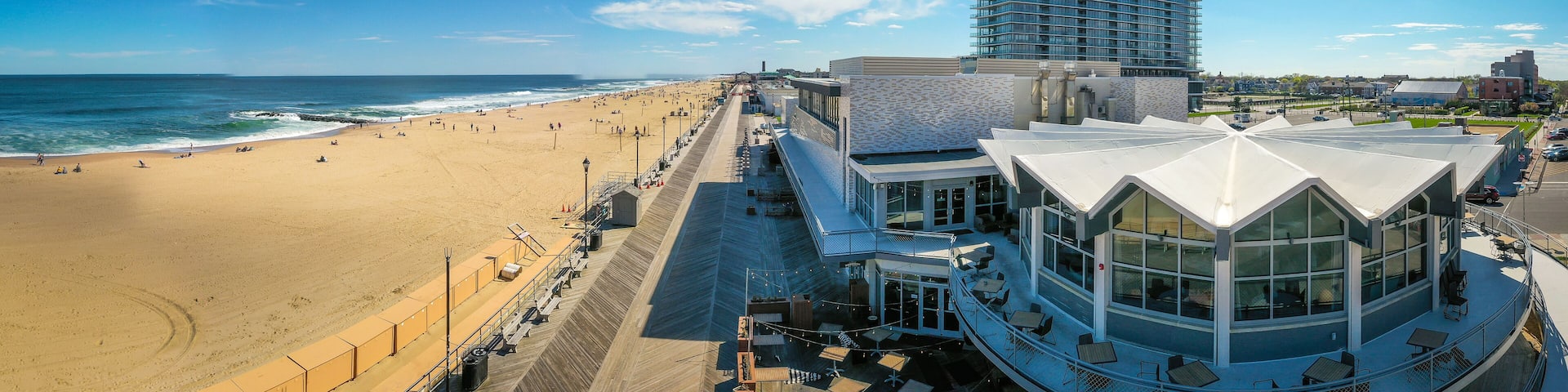 Aerial of Asbury Park NJ During Covid19 Pandemic