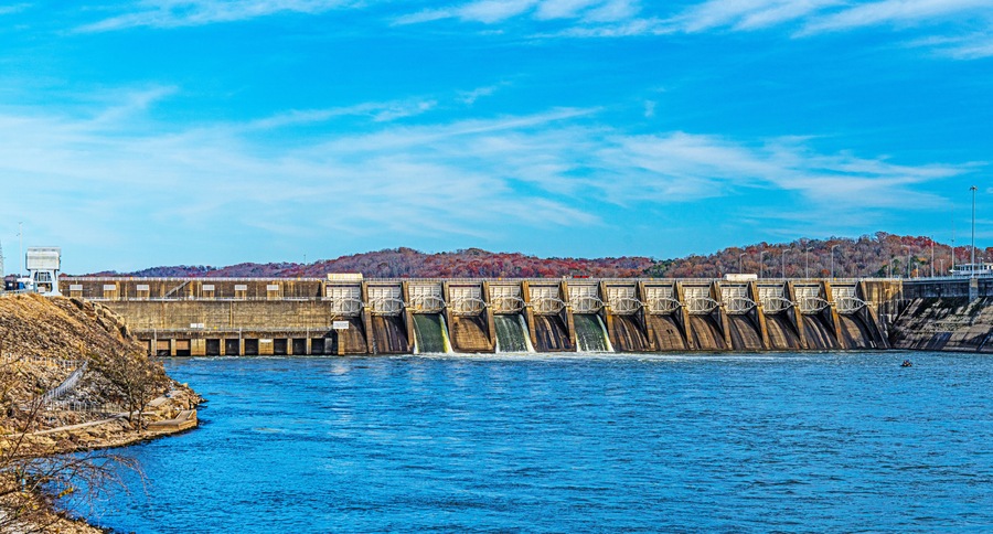 Fort Loudoun Lock & Dam is a hydroelectric dam on the Tennessee River in Loudon County, Tennessee creating Fort Loudoun Lake near Knoxville