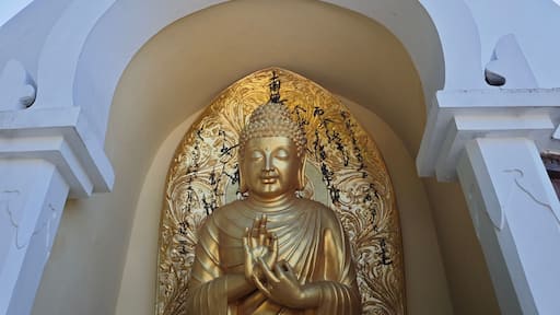 Buddha Statue In Peace Pagoda Darjeeling Travel Destination